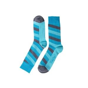 Modré ponožky Funky Steps Stripes, velikost 39 – 45
