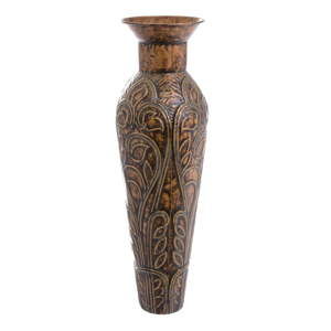 Hnědá kovová váza InArt Antique, ⌀ 19 cm