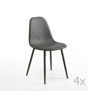 Sada 4 šedých židlí Design Twist Jos