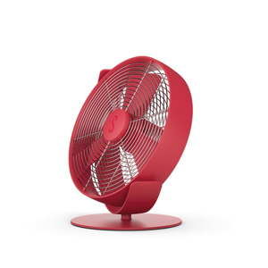 Červený stolní ventilátor Stadler Form Tim
