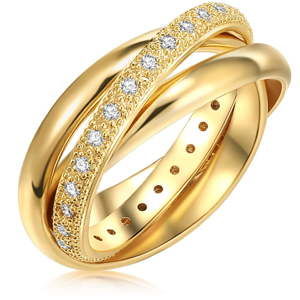 Dámský prsten zlaté barvy Runway Clarita, vel. 52