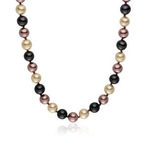 Hnědý perlový náhrdelník Pearls of London Mystic, délka 42 cm