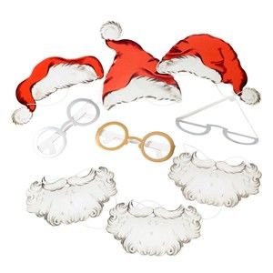 Vánoční set 18 rekvizit na focení Talking tables Santa Dress Up