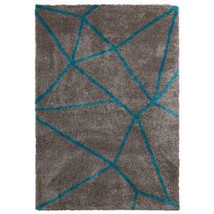 Šedo-modrý koberec Think Rugs Royal Nomadic Grey & Blue, 120 x 170 cm