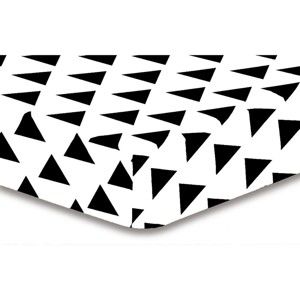 Prostěradlo z mikrovlákna DecoKing Hypnosis Triangles Elena, 140 x 200 cm