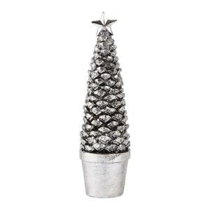 Dekorativní vánoční stromek ve stříbrné barvě KJ Collection Festive, výška 26 cm