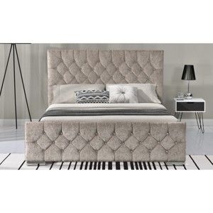 Béžová dvoulůžková postel VIDA Living Carina, 218 x 158 cm