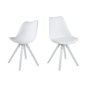 Sada 2 bílých jídelních židlí Actona Damia