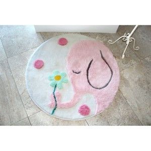 Koupelnová předložka Alessia Buyuk Fil Pink, Ø 90 cm