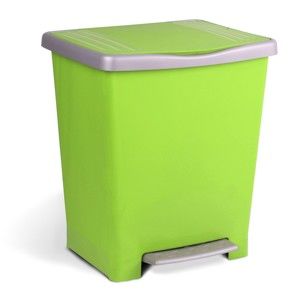Zelený odpadkový koš s pedálem Ta-Tay, 15 l