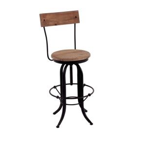 Barová židle s detaily z jedlového dřeva Miloo Home Loft