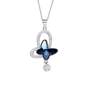 Náhrdelník s krystaly Swarovski Elements Crystals Butterfly