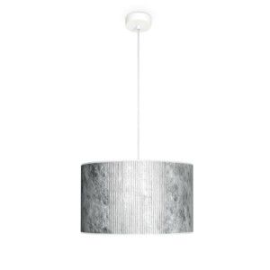 Stropní svítidlo ve stříbrné barvě s bílým kabelem Bulb Attack Tres, Ø 40 cm
