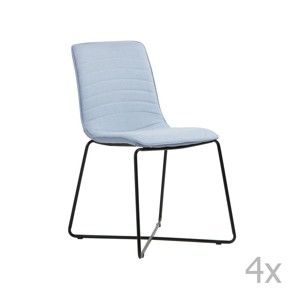Sada 4 modrých židlí Design Twist Ibiza