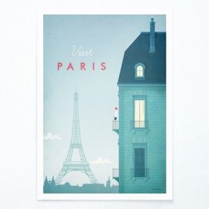 Plakát Travelposter Paris, A3