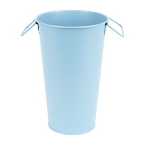 Světle modrá kovová zahradní váza Esschert Design Gardener