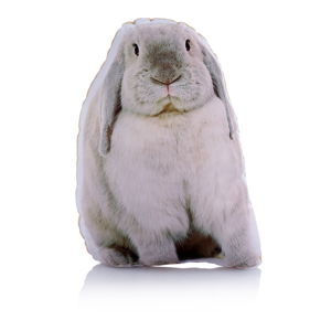 Polštářek s potiskem králíka Adorable Cushions Midi Grey Rabbit