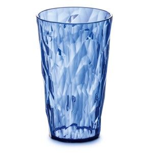 Modrá plastová sklenice Tantitoni Crystal, 400 ml