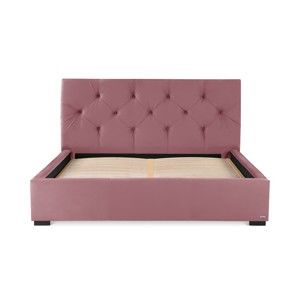 Růžová dvoulůžková postel s úložným prostorem Guy Laroche Home Fantasy, 180 x 200 cm