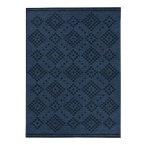 Tmavě modrý dvouvrstvý koberec Flair Rugs Eve Trellis, 120 x 170 cm