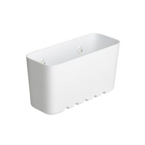 Bílý nástěnný koupelnový košík bez nutnosti vrtání Ta-Tay Small Storage Basket Standart