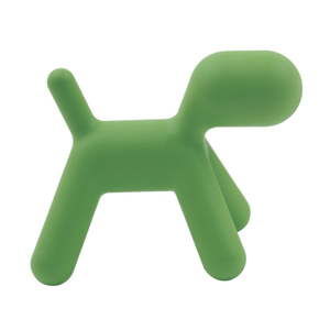 Zelená dětská stolička ve tvaru psa Magis Puppy, výška 45 cm