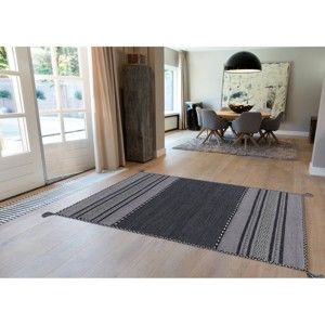 Tmavě šedý ručně vyráběný bavlněný koberec Arte Espina Navarro 2919, 170 x 230 cm