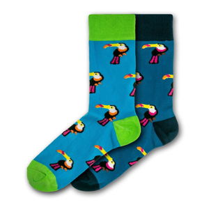 Sada 2 párů barevných ponožek Funky Steps Toucans, velikost 41 - 45