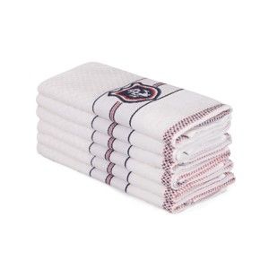 Sada 6 béžových bavlněných ručníků Beyaz Lucmenno, 30 x 50 cm