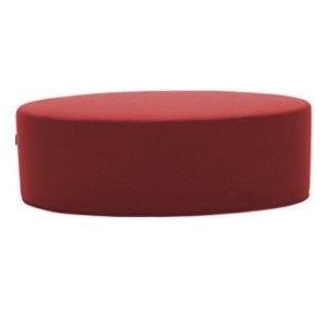 Červený puf Softline Bon-Bon Eco Cotton Red, délka 60 cm