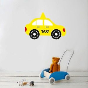 Žlutá nástěnná samolepka Taxi