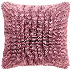 Růžový povlak na polštář Tiseco Home Studio Shaggy, 45 x 45 cm