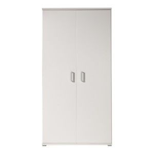 Bílá šatní skříň Vipack Milan, šířka 105 cm