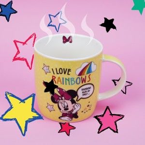 Keramický hrnek Disney Mouse Minnie I Love Rainbows, 400 ml