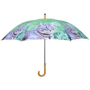 Zelený deštník s kočkami Ego Dekor, ⌀ 120 cm