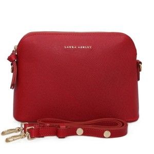 Červená kožená kabelka Laura Ashley Eglinton