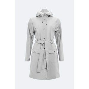 Šedý dámský plášť s vysokou voděodolností Rains Curve Jacket, velikost L / XL