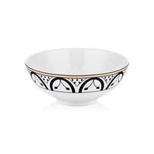 Černobílá miska z kostního porcelánu The Mia Maroc Fez, ⌀ 20 cm