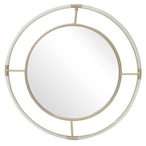 Nástěnné zrcadlo ve zlatém rámu InArt Ronda, ⌀ 72 cm
