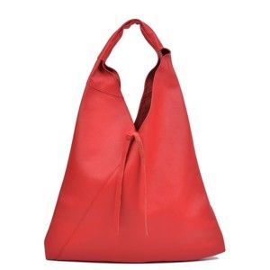 Červená kožená kabelka Anna Luchini Hasico