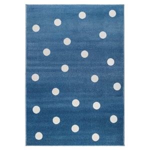 Modrý koberec s puntíky KICOTI Azure, 200 x 280 cm