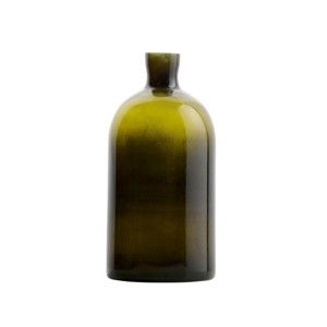 Tmavě zelená skleněná váza BePureHome Chemistry, výška 30 cm