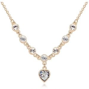 Pozlacený náhrdelník s krystaly Swarovski Sweetheart