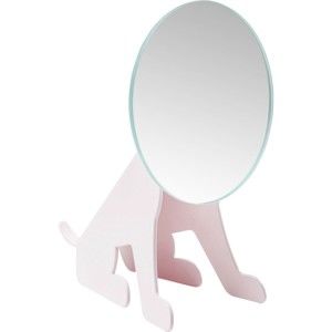 Růžové stolní zrcadlo Kare Design Dog