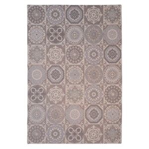 Pratelný koberec DECO CARPET Chenille Fiore Olivo, 140 x 200 cm