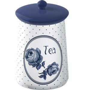 Keramická dóza na čaj Creative Tops Vintage Indigo, Ø 9 cm