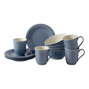 12dílný modrý set nádobí na snídani Like by Villeroy & Boch Group