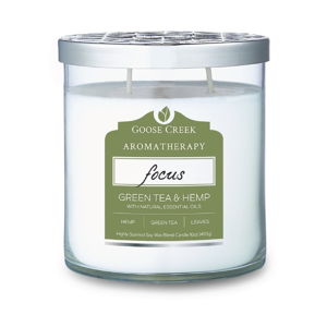 Vonná svíčka ve skleněné dóze Goose Creek Hemp & Green tea, 60 hodin hoření