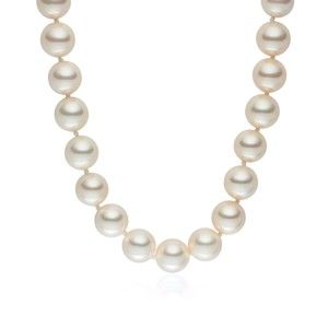 Světle oranžový perlový náhrdelník Pearls of London Sea, délka 52 cm