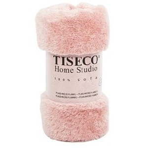 Růžový pléd Tiseco Home Studio Fluffy, 150 x 200 cm